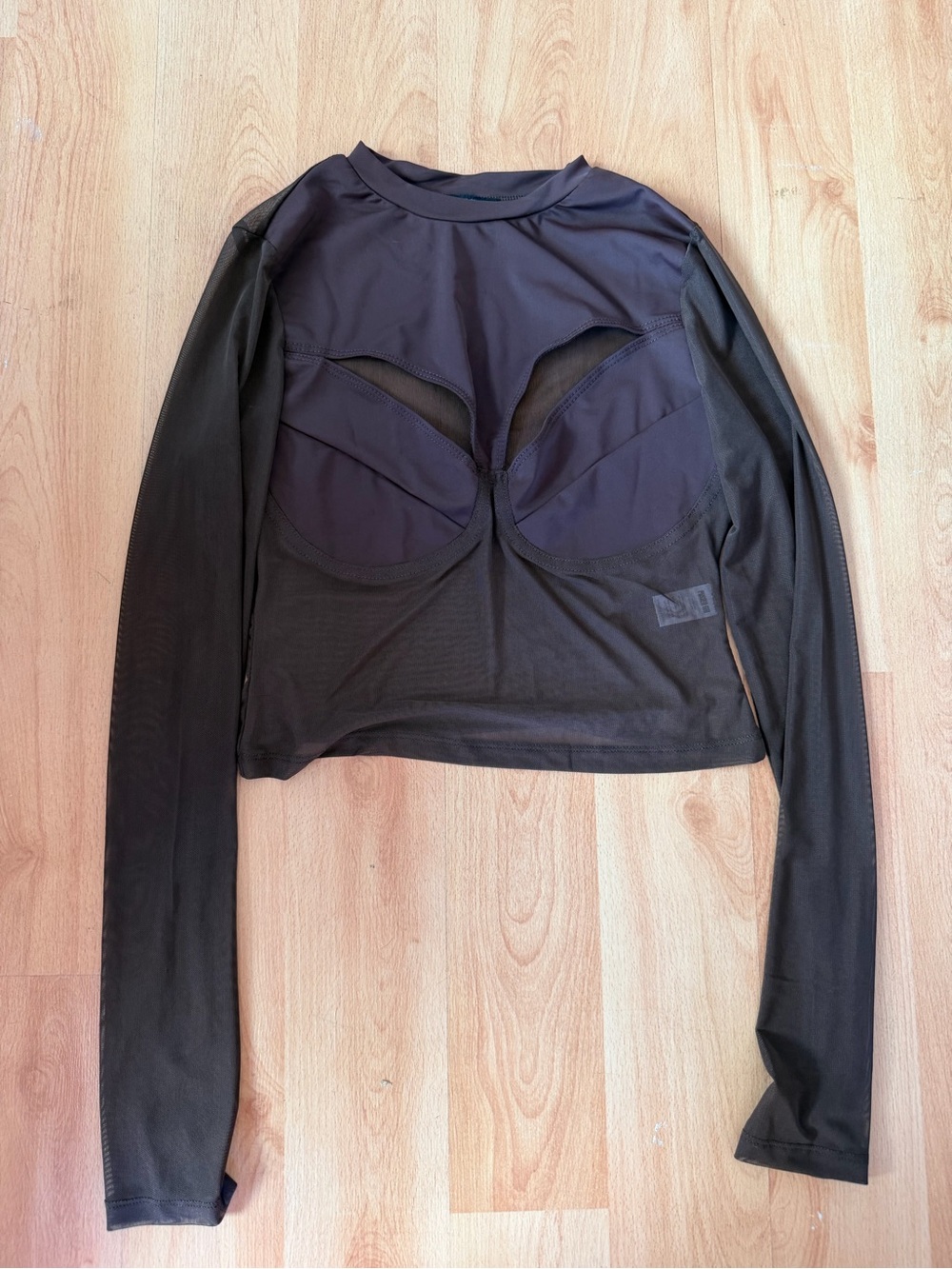 Poster Girl Brown Mesh Top